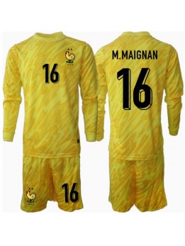 Francuska Mike Maignan #16 Golmanski Dječji Domaci Dres kompleti EP 2024 Dugim Rukavima (+ kratke hlače)